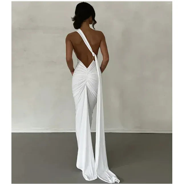 Backless Halter Sheath Dress For Women