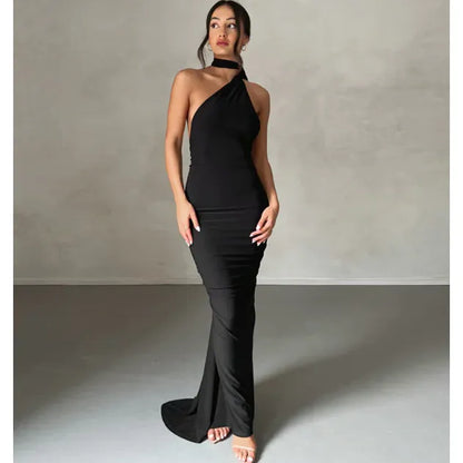 Backless Halter Sheath Dress For Women