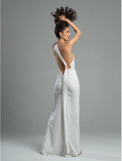 Backless Halter Sheath Dress For Women